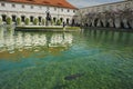 Park pool in Waldstein garden, Mala strana, Prague - Senate Royalty Free Stock Photo