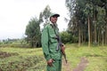 Park ranger at the Volcanoes National Park Royalty Free Stock Photo