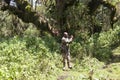 Park ranger at the Volcanoes National Park Royalty Free Stock Photo