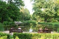 Park Residence Garden Schlossgarten with lake in Fulda, Germany