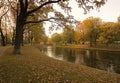 Park in Riga at autumn, Latvia, Europe Royalty Free Stock Photo