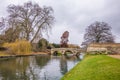 Park on the river in Oxford university Royalty Free Stock Photo