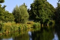 Park at the River Luhe in the Town Winsen, Lower Saxony Royalty Free Stock Photo