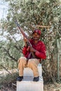 Park scout with rifle in Simien Mountain, Ethiopia