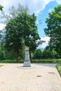 Park sculpture on the embankment of the river Neman. Druskininkai Royalty Free Stock Photo