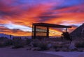 Park Seating At Sunrise At Toms Thumb Trail In Scottsdale, AZ