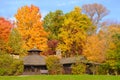 Park shelter in autumn Royalty Free Stock Photo