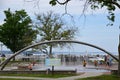 Park at the Shore Line of the Grand Traverse Bay, Traverse City, Michigan