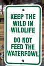 Park Sign - Do Not Feed