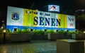 park sign of Lintas Bawah Senen in Central Jakarta taken on May 11, 2021