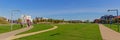 Park spoor Noord, city park in Antwerp, panoramic view Royalty Free Stock Photo