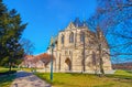 The park of  St Barbara Cathedral, Kutna Hora, Czech Republic Royalty Free Stock Photo