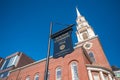 Park Street Church and Boston Common sign Royalty Free Stock Photo