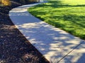 park sunny sidewalk garden footpath promenade shadows concrete pathway urban