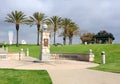 A park on the top of Signal Hill that overlooks the entire city of Long Beach all the way to L.A. Royalty Free Stock Photo