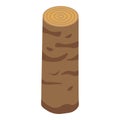 Park tree stump icon, isometric style Royalty Free Stock Photo