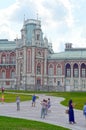 Park Tsaritsyno. The Grand Palace. Architect Kazakov. Eight angular towers. Pseudo Gothik Royalty Free Stock Photo