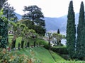 Park and Villa del Balbianello at Como lake