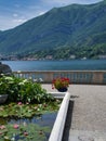 Park Of Villa Melzi In Bellagio At The Famous Italian Lake Como, cloudy sky Royalty Free Stock Photo