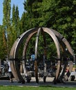 Park at the Willamette River in the Town Corvallis, Oregon Royalty Free Stock Photo