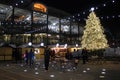 Park at Wrigley at Night, Christmas, Wrigley Field, Chicago Cubs Park Royalty Free Stock Photo