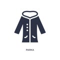 parka icon on white background. Simple element illustration from clothes concept Royalty Free Stock Photo