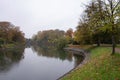 Parkbron bridge in Kungsparken park in Malmo, Sweden in late autumn