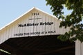 PARKE COUTNY, INDIANA - McAllister Covered Bridge on June 6, 2017 Royalty Free Stock Photo