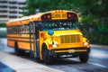 Parked american schoolbus Royalty Free Stock Photo