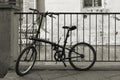 Parked bicycle in the old town of Colmar in France