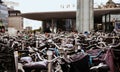 Parked Bikes in Norreport Station, in Copenhagen