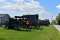 Carts and Buggies for Amish and Mennonites Parked Royalty Free Stock Photo