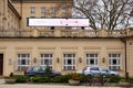 Parked cars in front of the Grand Theater building in Poznan, Poland. Royalty Free Stock Photo