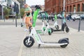 Parked electric scooter of the Lime group in Berlin