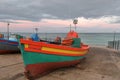 Parked fishing boats at Arniston harbour Royalty Free Stock Photo