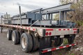 Parked Flat Bed Semi Trailer