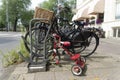 Parked kids tricycle Royalty Free Stock Photo