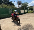 Parked motorcycle in Nairobi Kenya