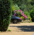 Parked Porche sports car Royalty Free Stock Photo