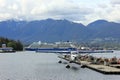 Seaplanes in Coal Harbor, in downtown Vancouver, British Columbia, Canada Royalty Free Stock Photo