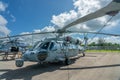 Parked Sikorsky SH-60 Seahawk transport Helicopter used by the Marines on the ground