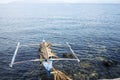 Parked small Boat at sea shore