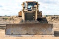 Caterpillar Bulldozer Dozer Yellow Machine Parked