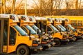 Parked Yellow Hempfield School Buses
