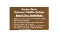 Parker River National Wildlife Refuge sign