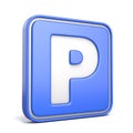 Parking area street sign 3D Royalty Free Stock Photo