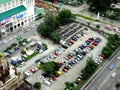 Parking area view from rooftop