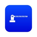 Parking barrier icon digital blue