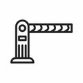 Parking Barrier icon vector image. Royalty Free Stock Photo