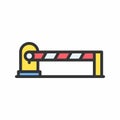 Parking Barrier icon vector image. Royalty Free Stock Photo